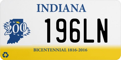 IN license plate 196LN