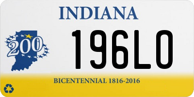 IN license plate 196LO