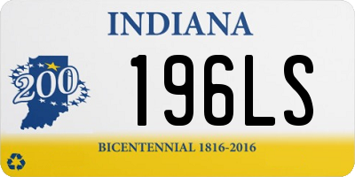 IN license plate 196LS