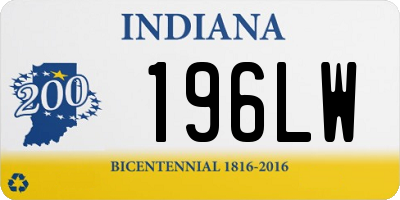 IN license plate 196LW