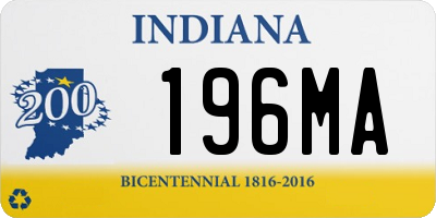 IN license plate 196MA