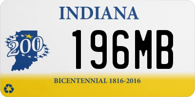 IN license plate 196MB