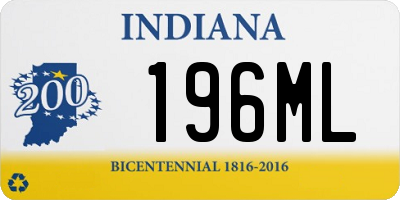 IN license plate 196ML