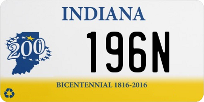 IN license plate 196N