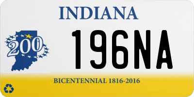 IN license plate 196NA