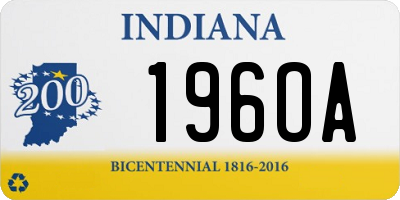 IN license plate 196OA