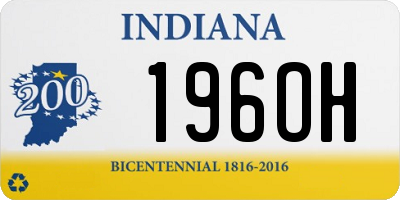 IN license plate 196OH