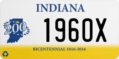 IN license plate 196OX