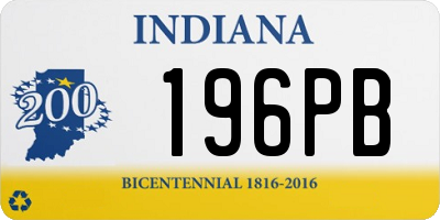 IN license plate 196PB