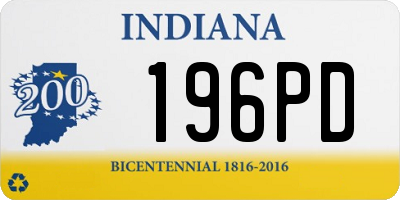 IN license plate 196PD