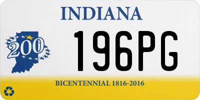 IN license plate 196PG