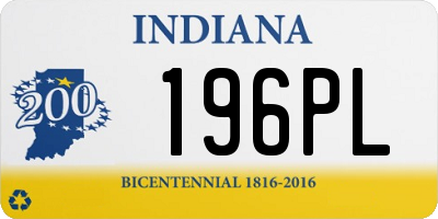 IN license plate 196PL