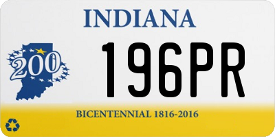 IN license plate 196PR