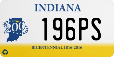 IN license plate 196PS