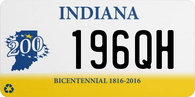 IN license plate 196QH