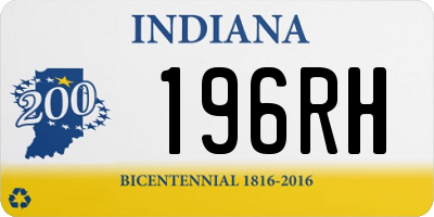 IN license plate 196RH