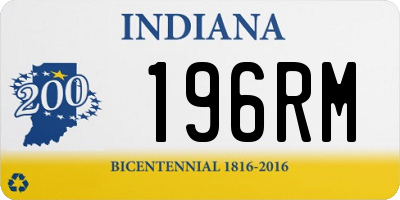 IN license plate 196RM