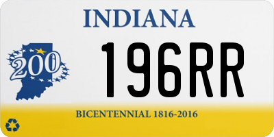 IN license plate 196RR