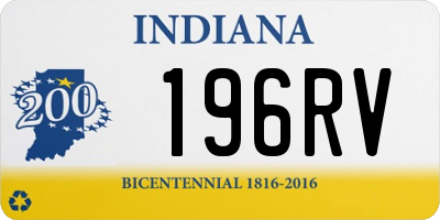 IN license plate 196RV