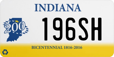 IN license plate 196SH