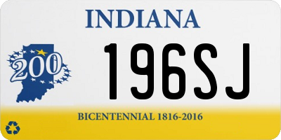 IN license plate 196SJ