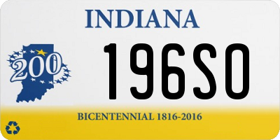 IN license plate 196SO