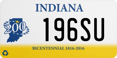 IN license plate 196SU