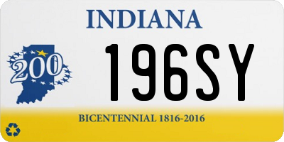 IN license plate 196SY
