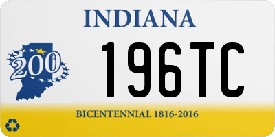 IN license plate 196TC