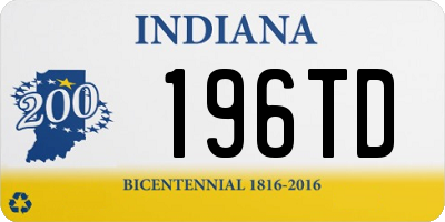 IN license plate 196TD