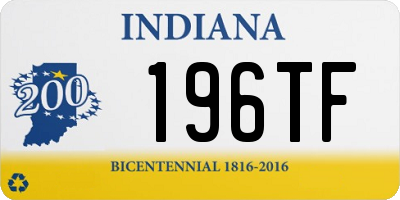 IN license plate 196TF