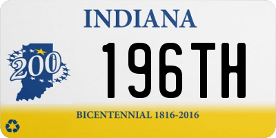 IN license plate 196TH