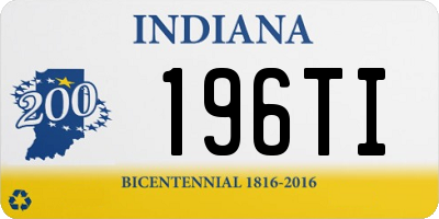 IN license plate 196TI