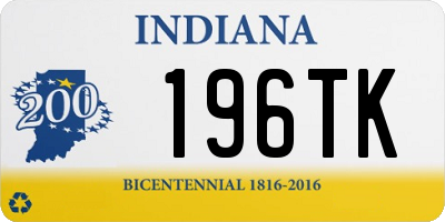 IN license plate 196TK