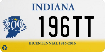 IN license plate 196TT