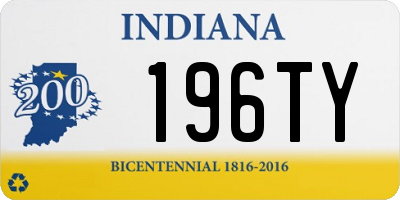 IN license plate 196TY