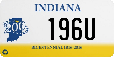 IN license plate 196U