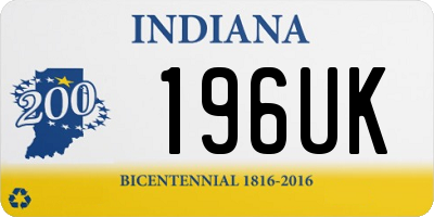 IN license plate 196UK