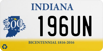 IN license plate 196UN