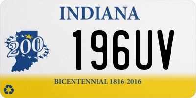 IN license plate 196UV