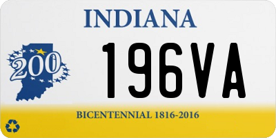 IN license plate 196VA