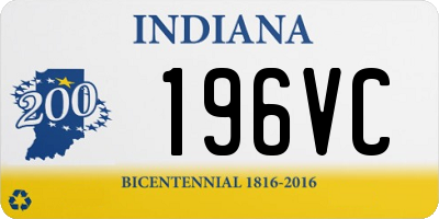 IN license plate 196VC