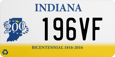 IN license plate 196VF