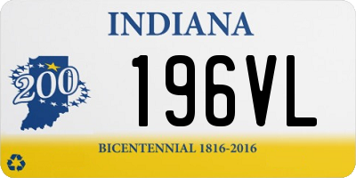 IN license plate 196VL