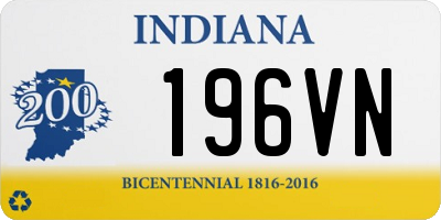 IN license plate 196VN