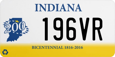 IN license plate 196VR