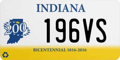 IN license plate 196VS