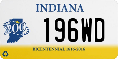 IN license plate 196WD