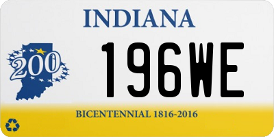 IN license plate 196WE