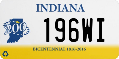 IN license plate 196WI